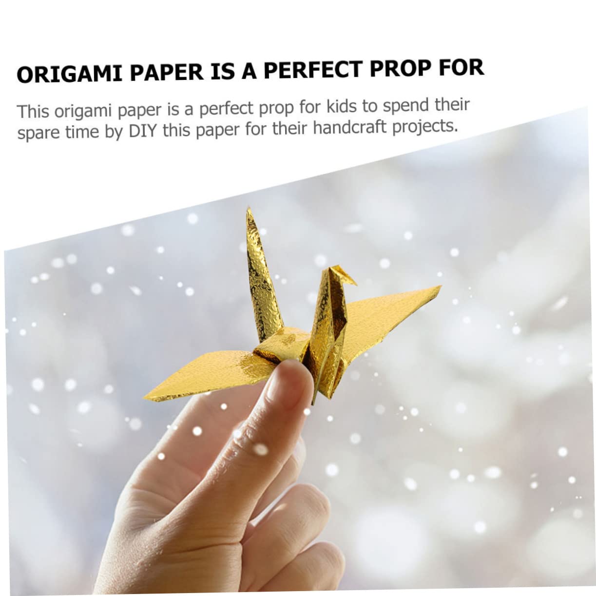 NUOBESTY 400blätter Origami Papier Quadratisches Faltpapier Einseitig Glänzend Für Bastelprojekte Falten Kinderkunst