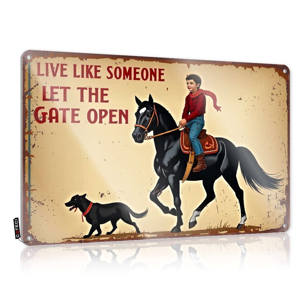 Fzfn Colour Live Like Someone Let The Gate Open. Farmhouse Indie Room Decor - Poster Soft Bath Hanging Wall Decor(30X40cm)