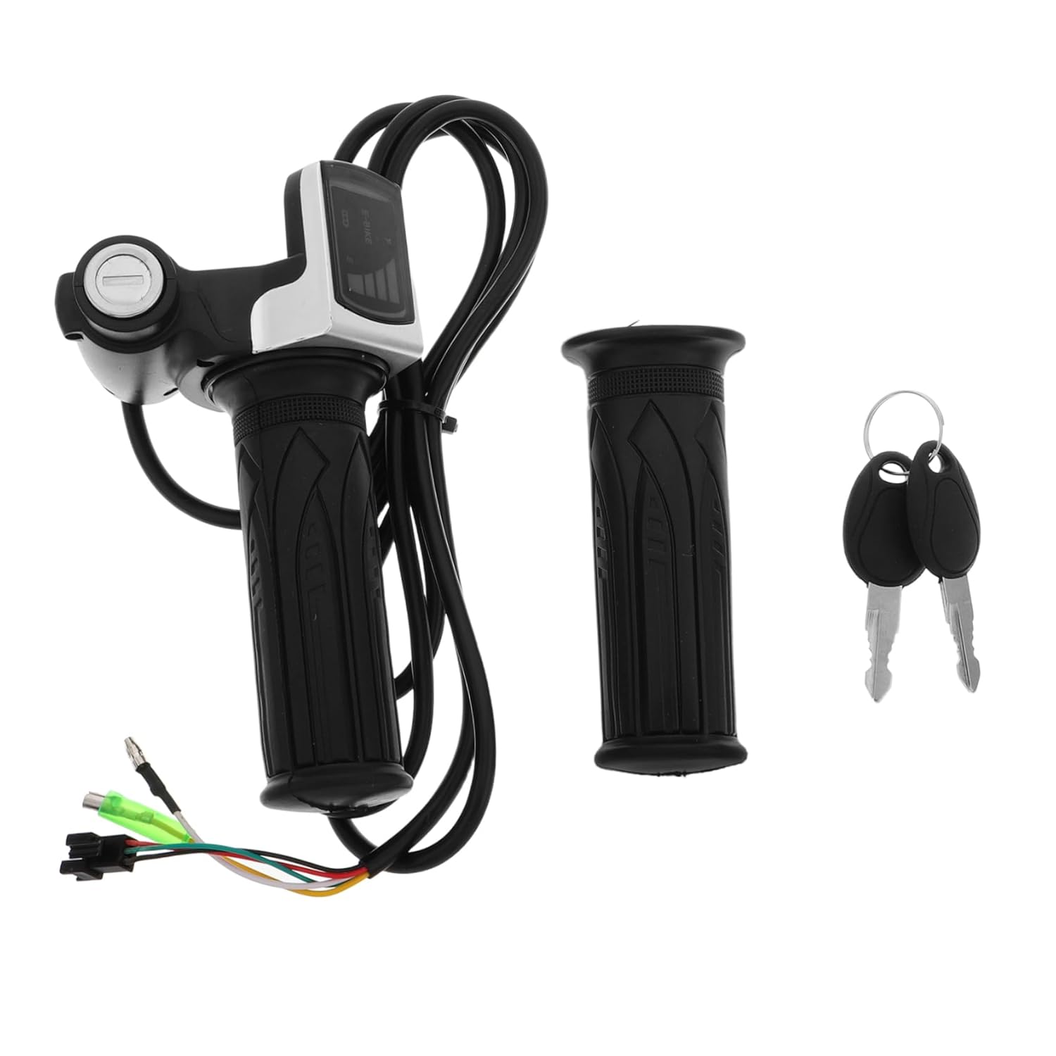CHILDWEET Electric Bike Throttle Handle Replacement Twist Throttle Lock for Scooter Long Cable LCD Display