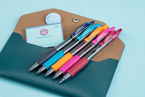 Miniatura 4 de Pilot - Bolígrafos en gel G2 con punta rodante recargables y retráctiles de alta calidad punta fina tinta azul marino paquete de 12 unidades 31187