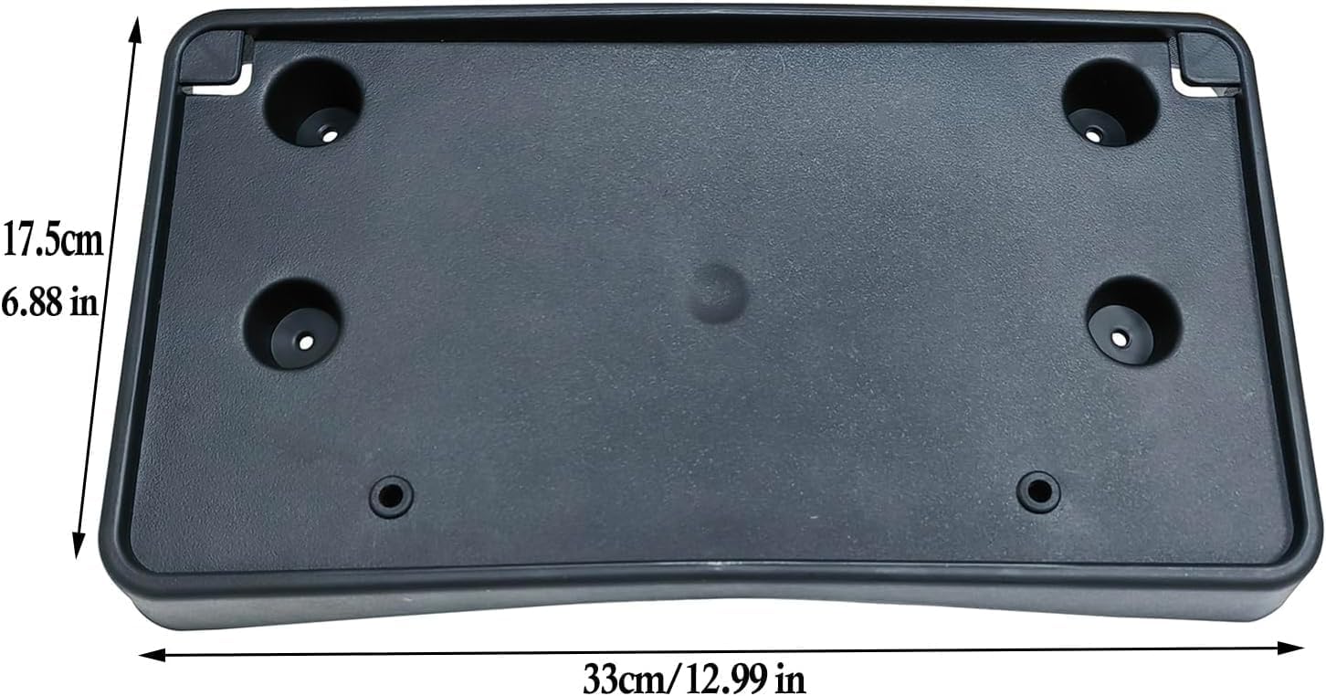 DAT AUTO PARTS Front Bumper License Plate Frame Tag Bracket Holder Fits 2013-2017 Chevrolet Traverse 1st Gen Facelift Crossover, Black Textured Plastic, Replaces GM1068151, 22757025