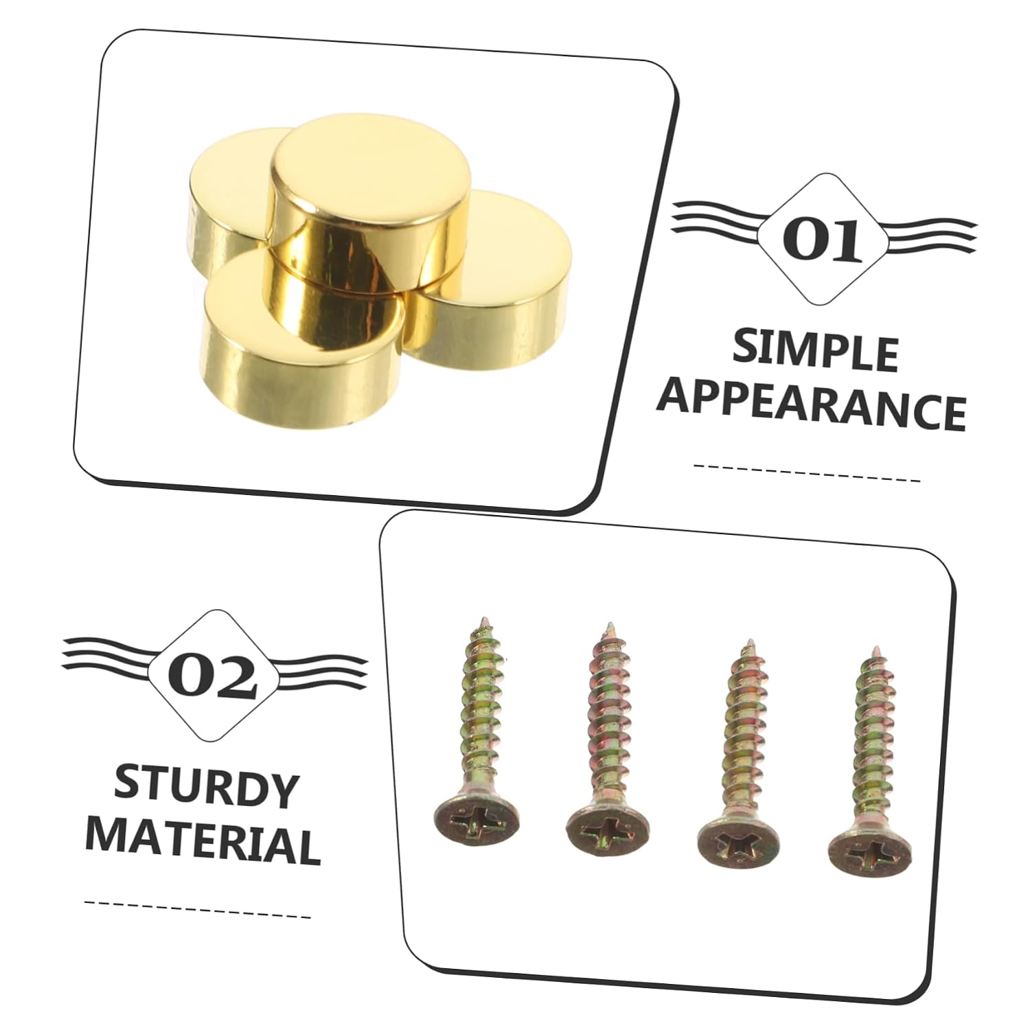 16 Piece Mirror Screw Caps Decorative Covers for Glass Signs
