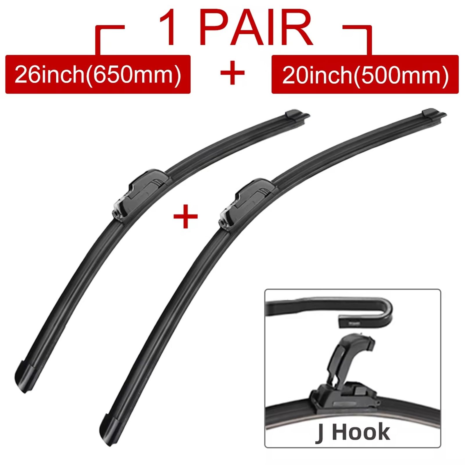 Spazzola Tergicristallo Compatibile con Acura per RLX 2014 2015 2016 2017 Accessori per Auto Spazzole Tergicristallo Anteriori Tergicristalli Ganci per Tipo U J 26"+20"