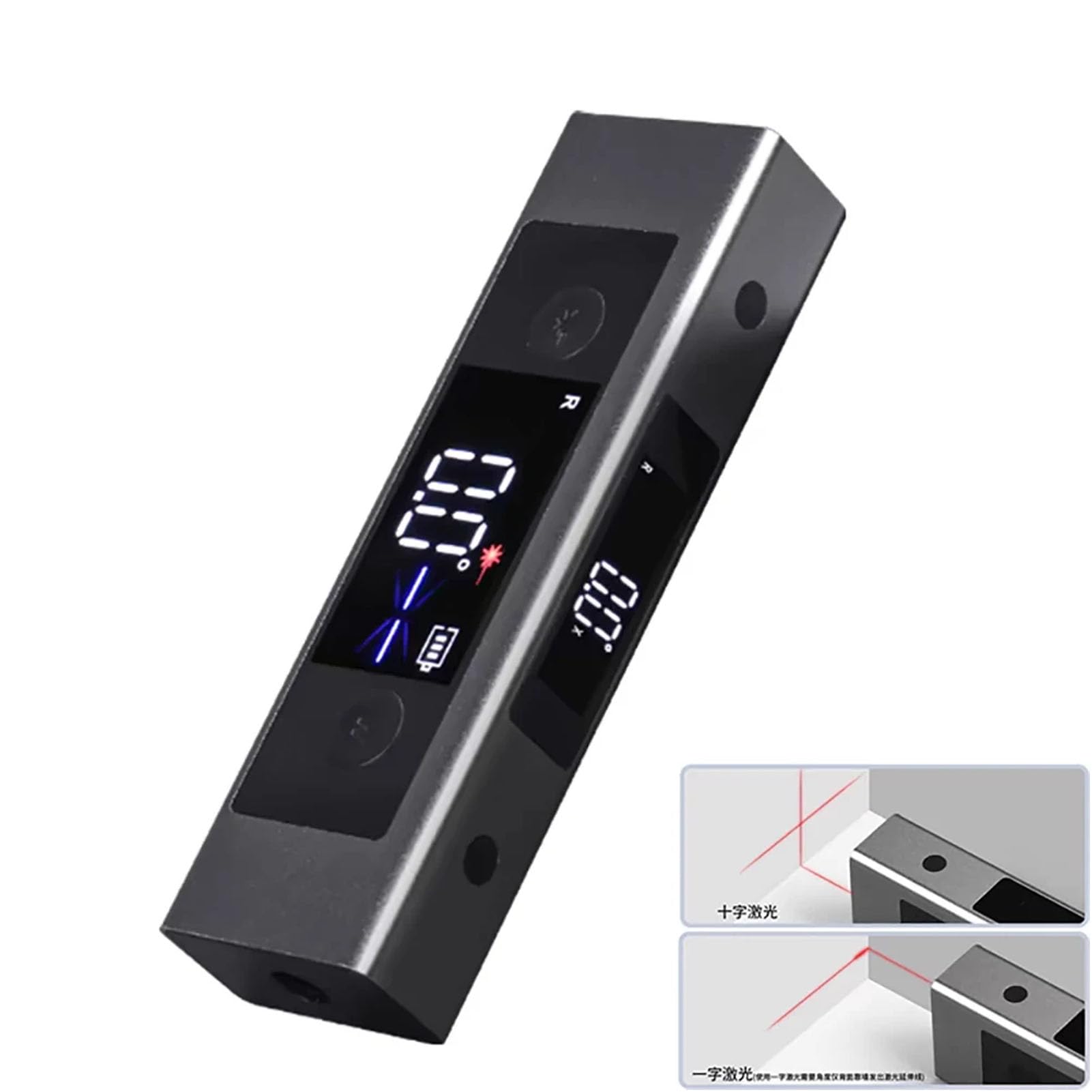 Toplionace Niveau D'angle électronique Laser, Petit Instrument de Mesure Infrarouge Portable de Haute Précision, Affichage Double écran, Adsorption Magnétique