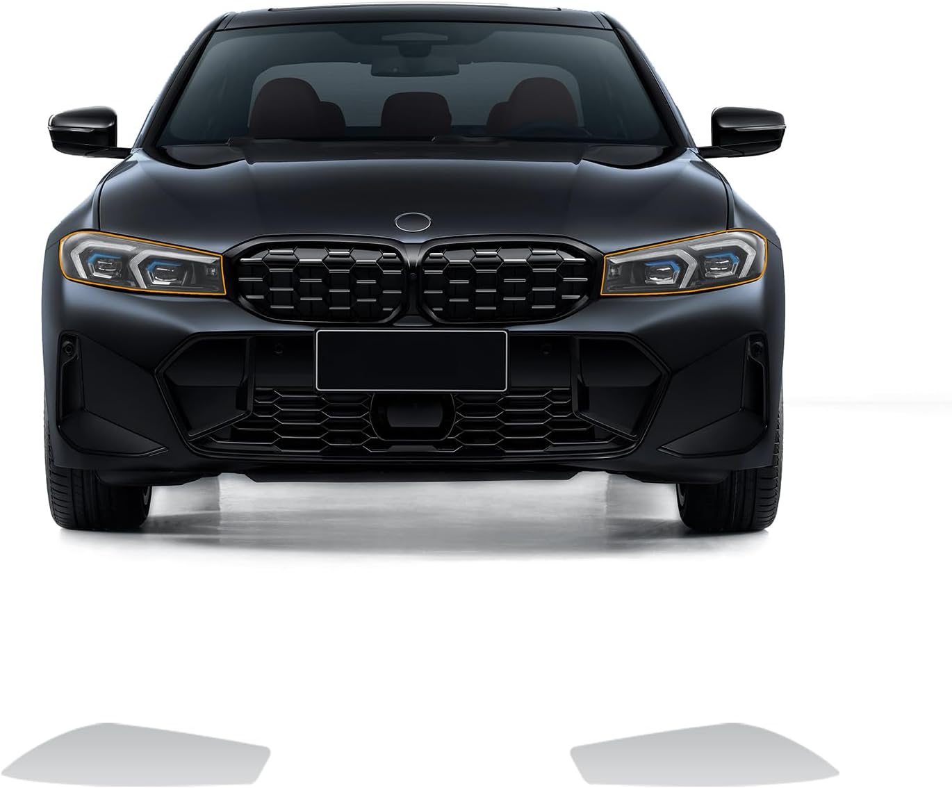 KUNGKIC for 2022 2023 BMW 3 Series G20 TPU Wide Headlight Protection Clear Film Scratch Guard Non-Yellowing Self-Healing Exterior Accessories 2 Pcs