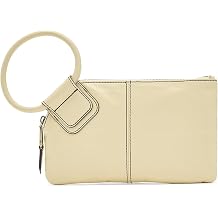 HOBO Sable Leather Wristlet Clutch with Circular Handle, Zippered Closure, Credit Card Organizer, Interior Zip Pocket