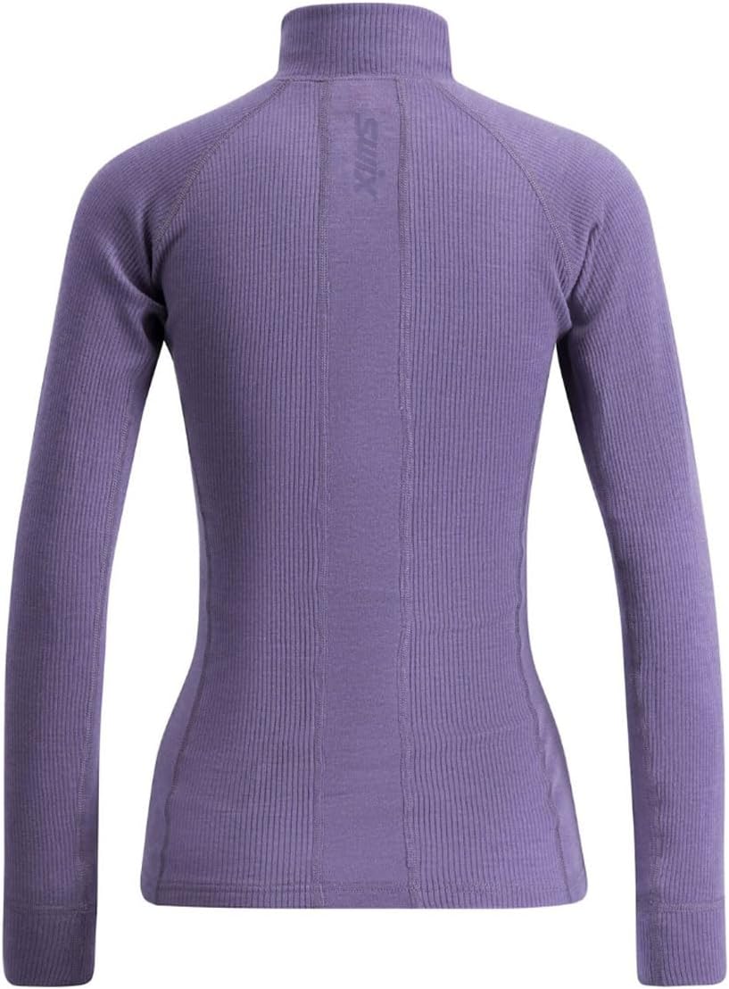 Swix Women's Winter Sports Cross-Country Skiing Training Warm Lightweight Race X Merino Half Zip Baselayer