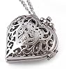 VIGOROSO Mens Womens Gift Box Steampunk Pocket Watch Heart Harry Potter Locket Style Pendant Necklace Chain Silver