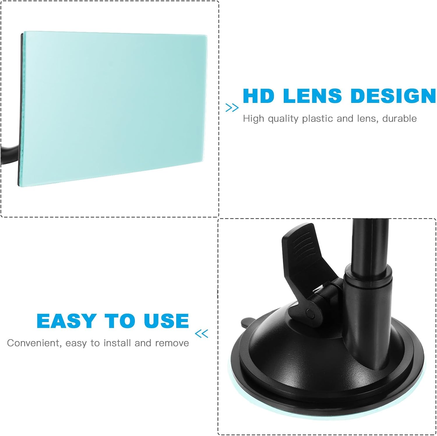 Car inside Blind Spot Mirror for Monitoring Safety, Rectangular Rear View Mirror Wide Angle, Auto Rearview Accessory for Car Seats and Travel