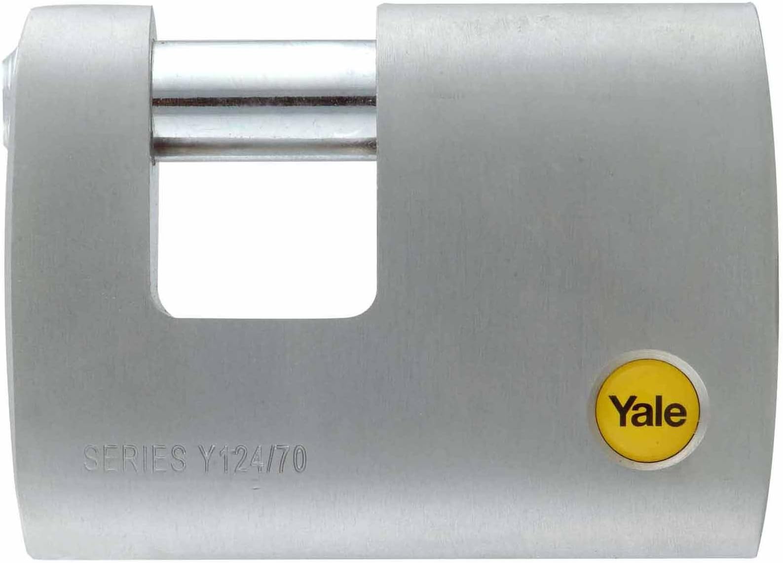 YaleY124/70/115/1 Brass Shutter Padlock 70Mm Chrome Plated Pack Of 1