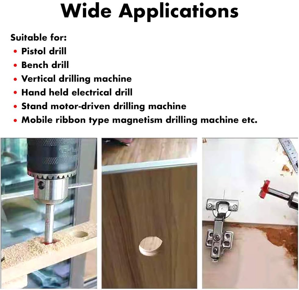 1-3/5 Inch 40mm Forstner Drill Bit Woodworking Hole Saw Wood Cutter, Professional Alloy Steel Wood Drilling Woodworking Hole Boring Bits Power Rotary Cutting Tool (Blue)