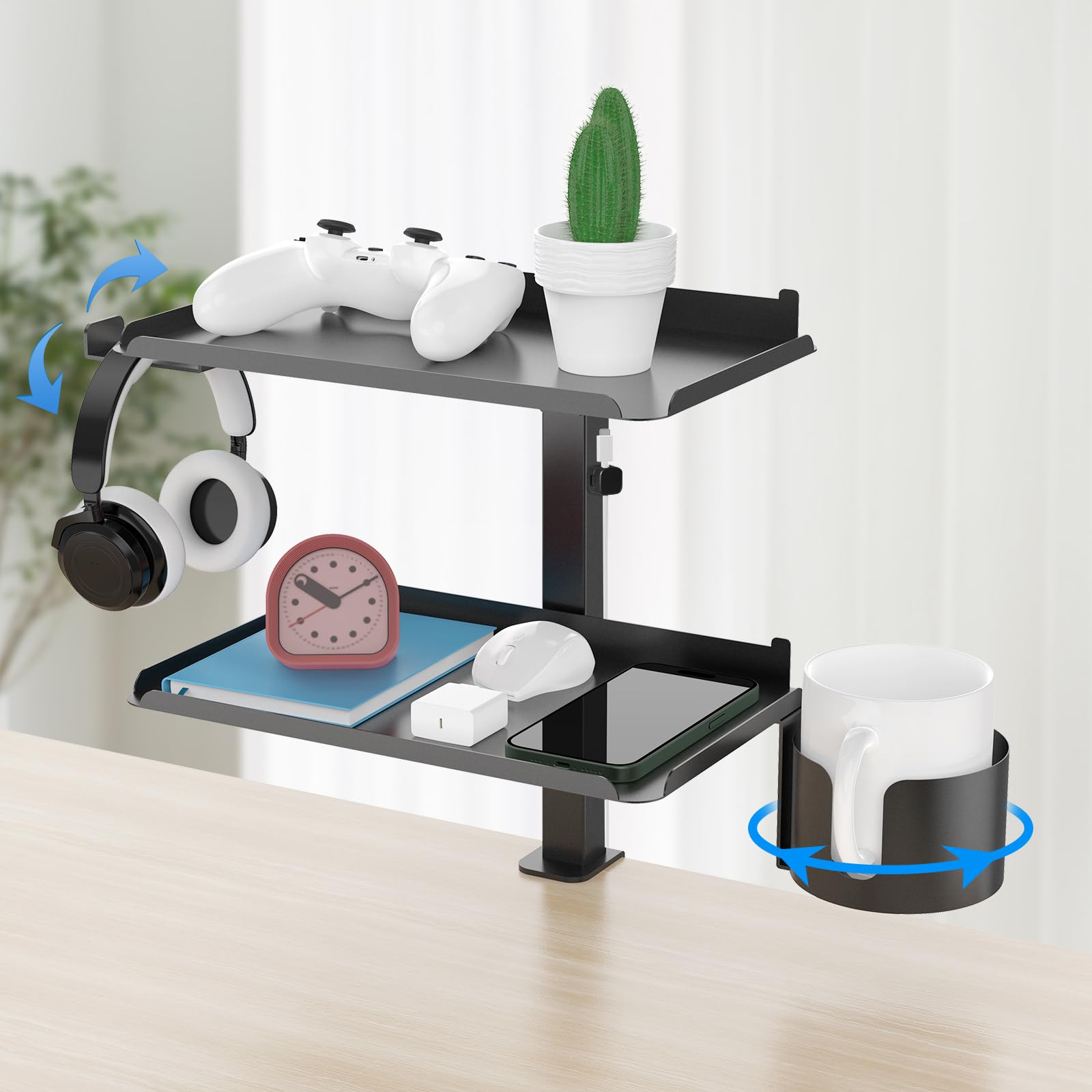 Amazon.co.jp: AP LAB デスクサイド 収納 [デスク周りの整理に] マルチ