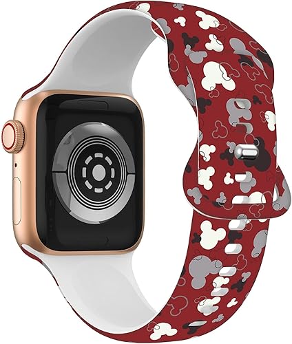 Miniatura 3 de Correa de silicona de dibujos animados compatible con Apple Watch de 1.4961.5751.6141.6541.732 pulgadas, bonitas correas de repuesto para Apple