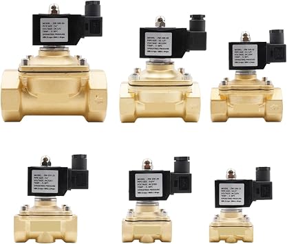 Normally Closed Solenoid Valve For Water Oil Air,AC220V DC12V DC24V AC24V,G3/8"toG2" Brass Electric3/8",DC 24V_VITON120 CELSIUS