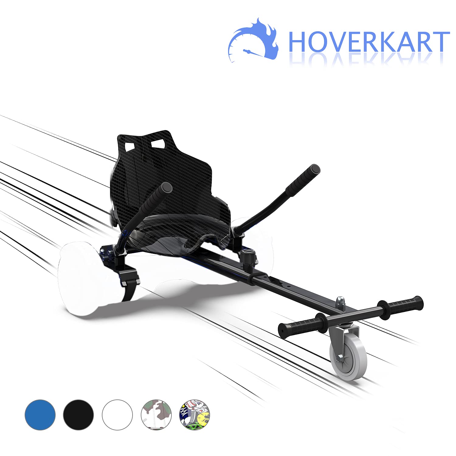 GeekMe Hoverboards mit Sitz, Hoverboards Go-Kart mit Bluetooth-Lautsprecher LED-Leuchten, Geschenk für Kinder Jugendliche Erwachsen