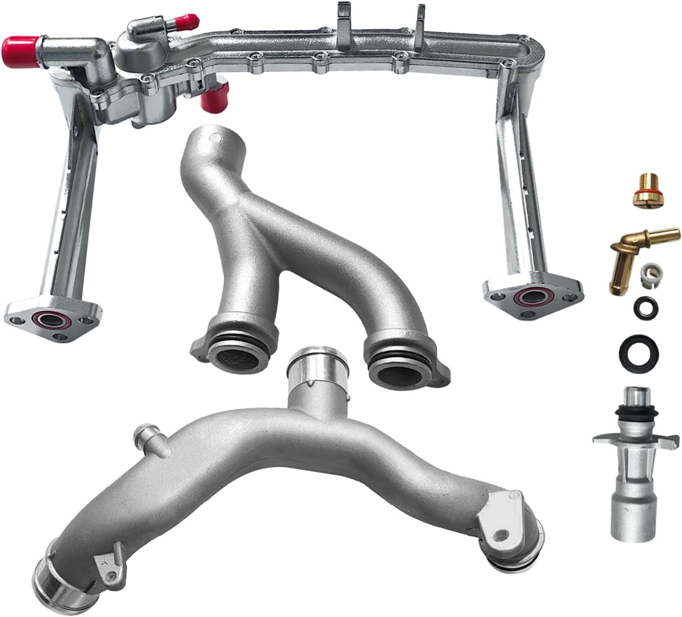 Upgraded Aluminum Coolant Water Pipe Kit, LR122710 LR090630 LR028136 Compatible with Jaguar/with Land Rover Range Rover 3.0 SC 2013-2020