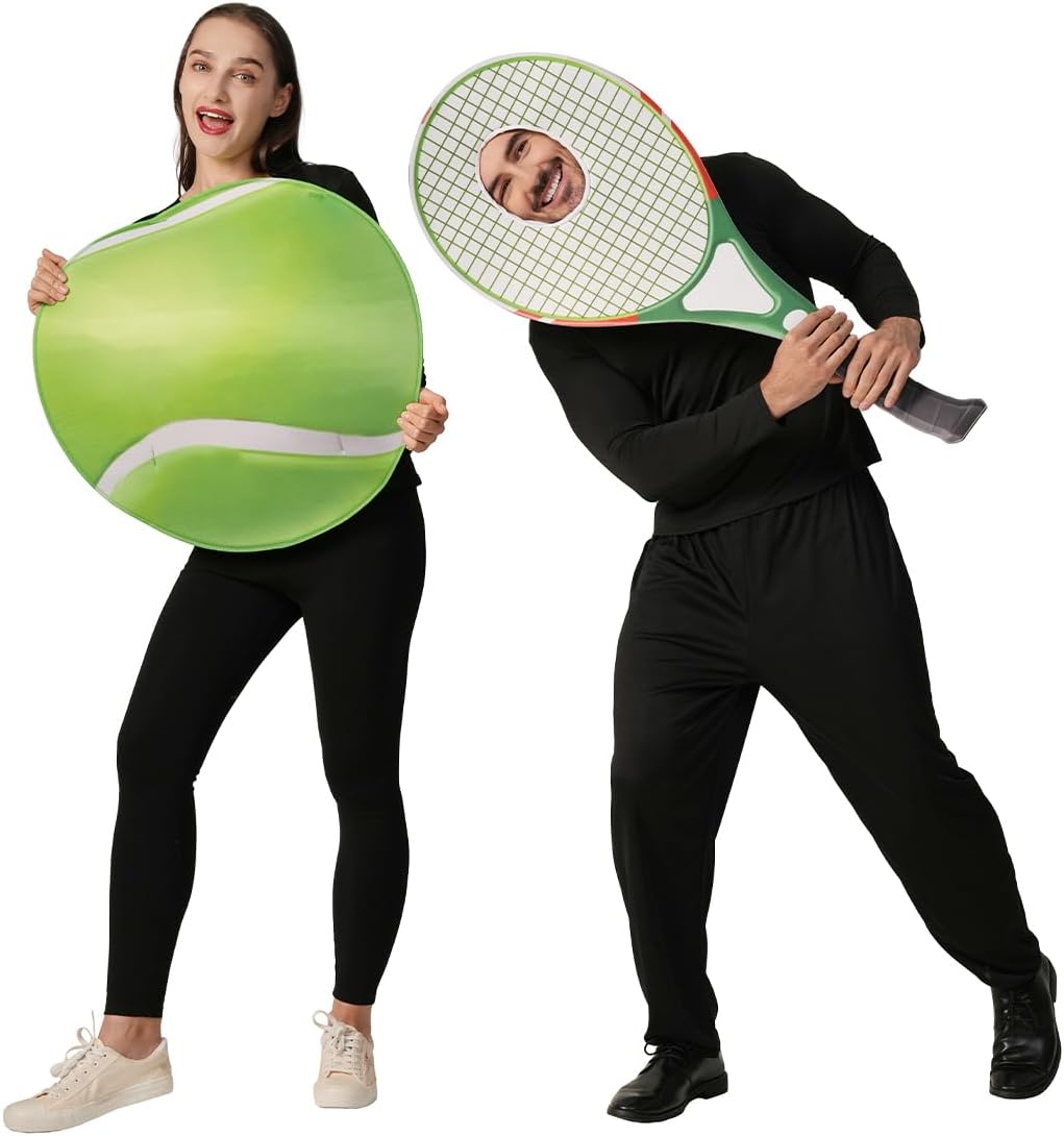PGOND Pair of Tennis Balls Costume Couple Party Costume Funny Halloween Costume 2Pcs