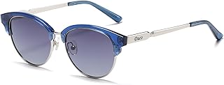 DUCO Damen Sonnenbrille Polarisiert Sonnenbrillen mit UV400 Schutz modisch Designer Sonnenbrille Großer Metall Rahmen DC1221