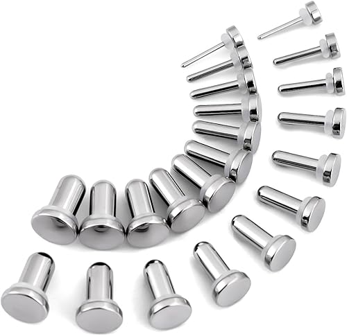 TBOSEN Juego de dimensiones precisas de acero inoxidable con junta tórica para los oídos, túneles, medidores, kit de piercings