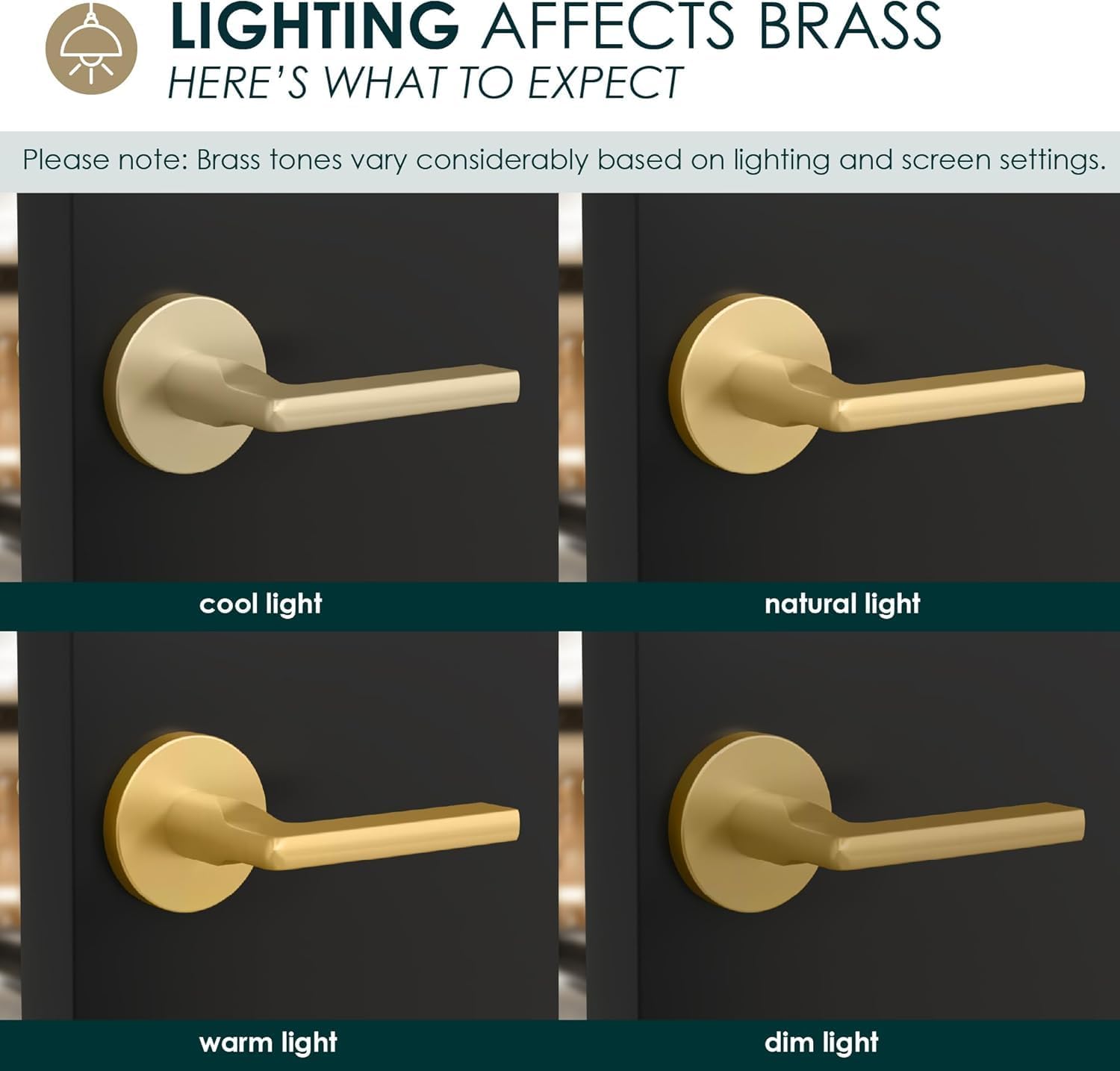 Mega Handles Ralph Passage Door Handle - 1 Pack Reversible Gold Door Handle, Heavy Duty No Lock Door Handles Interior for Closet & Hallway, Fits All Standard Door Sizes - Satin Brass