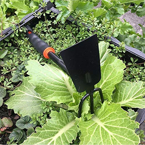 4 Pieces Garden Weeding Tools Planting Flowers Transplanting Shovel Loose Soil Rooter Multi-Function Fertilization Hoe Children Potted Rake