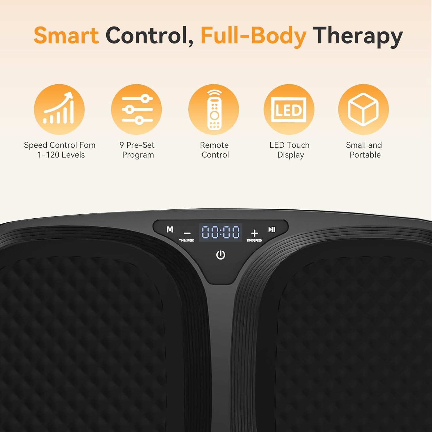 NEWBULIG Vibration Plate, Whole Body Workout, Vibrating Platform with LED Touch Screen & Pull Ropes for Weight Loss & Muscle Toning, Home Gym Fitness Equipment with Remote Control for Women Men