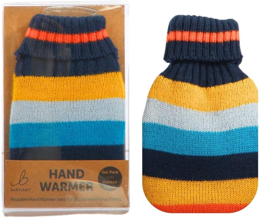 Knitted Hand Warmer - Blue Stripe