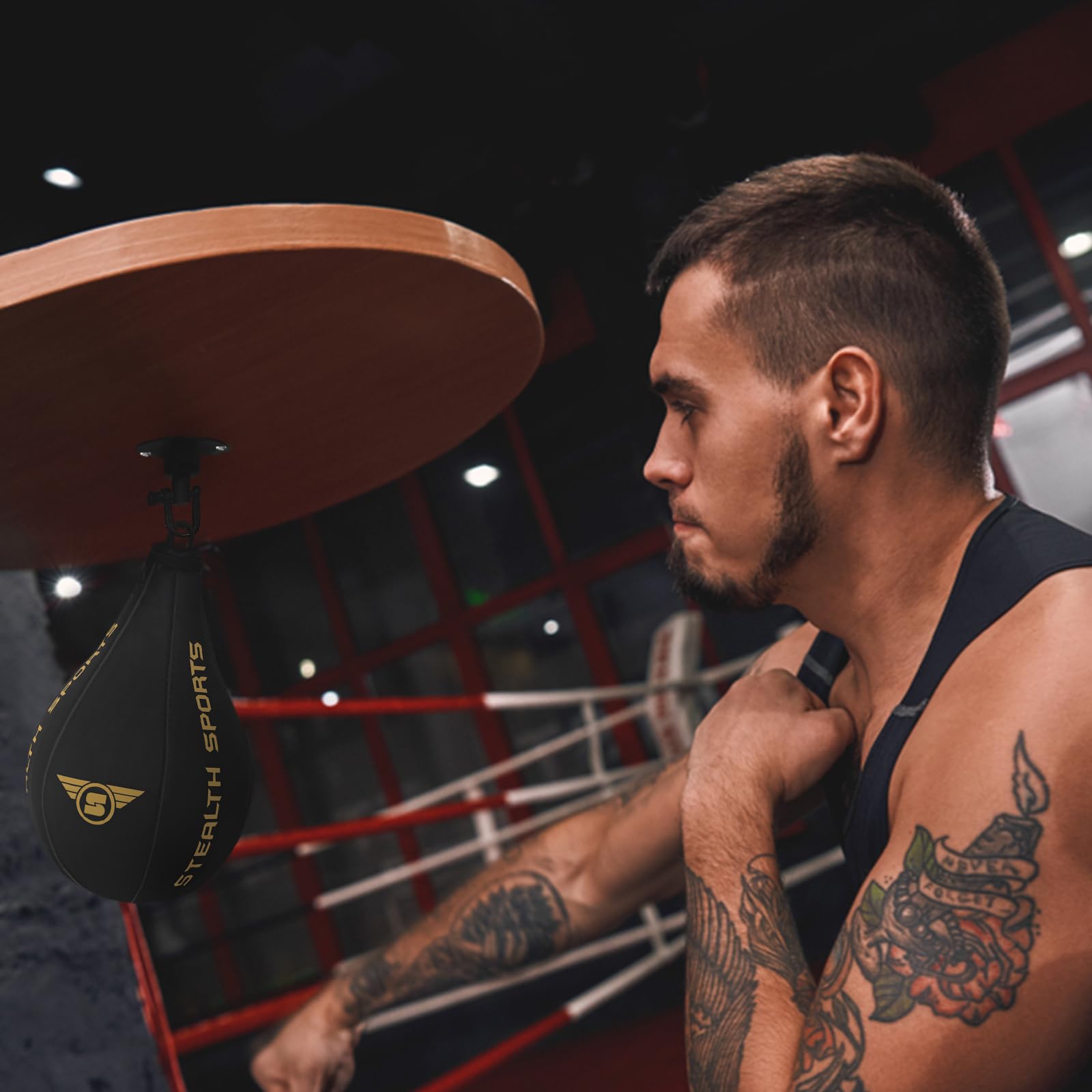 Sac De Vitesse Boxe Nybhyjka – Kit Speedbag Suspendu Avec Balle Pivotante, Pompe Et Accessoires