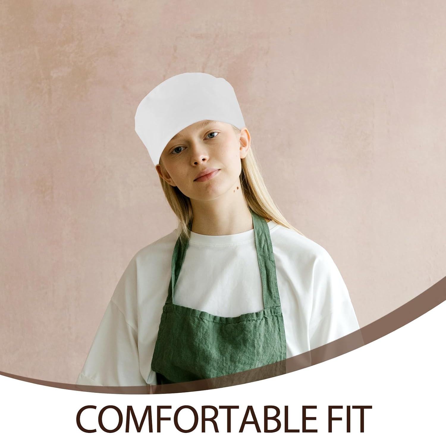 MAGICLULU Bakery Working Hat Chef Cap Cotton Food Service Kitchen Cooking Hat for Men Women Adjustable Restaurant Work Caps White