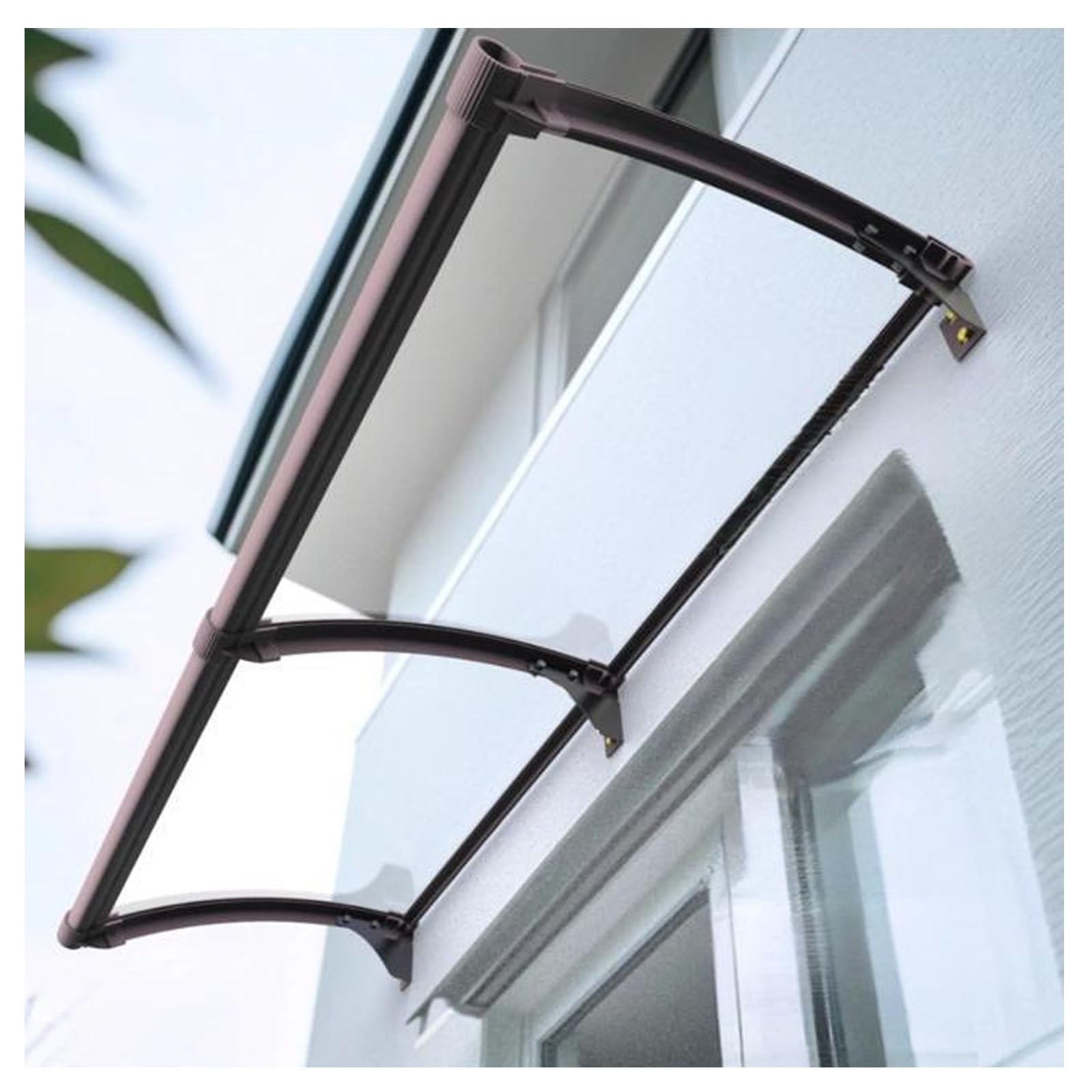 GJZQDKX Polycarbonate Entryway Canopy for Front Door Outdoor Awning for Garden Weather-Resistant Door Cover 65x130cm (25.6x51in) - Enhance Curb Appeal & Protection