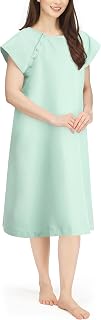 NY Threads Women's Hospital Gown Soft and Stylish Comfortable Patient Gown, Small-Medium, Green Lilly