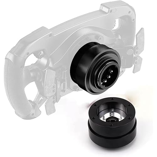 Obokidlyamor Replace Quick Release Adapter Steering Wheel Replace Panel For MOZA R21/R16/R9 V2/R5/R3 Bundle Gaming Racing Wheel;70mm 6-hole steering wheel kit (Quick Release)