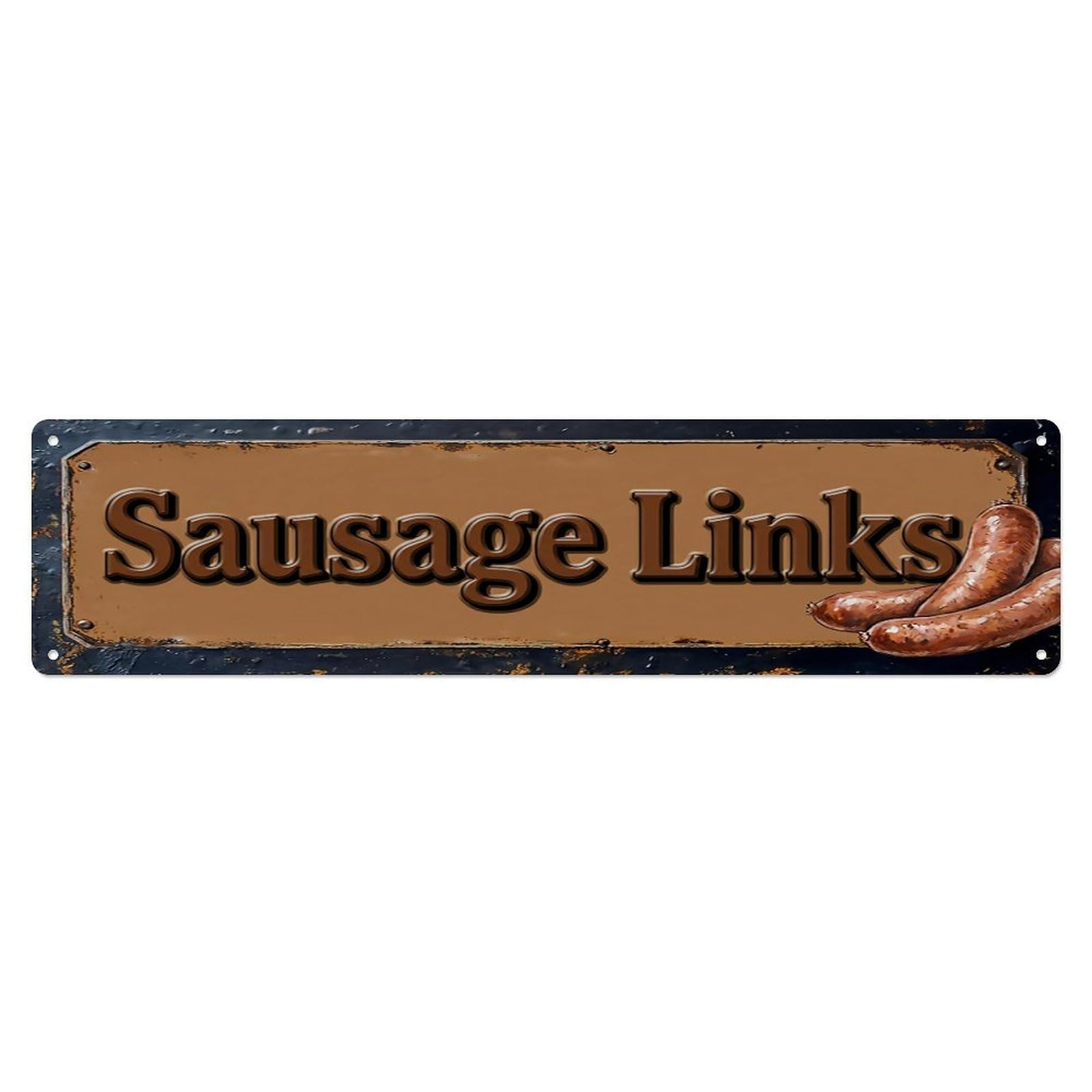 Vintage Sausage Links Homemade Farmhouse Metal Tin Sign