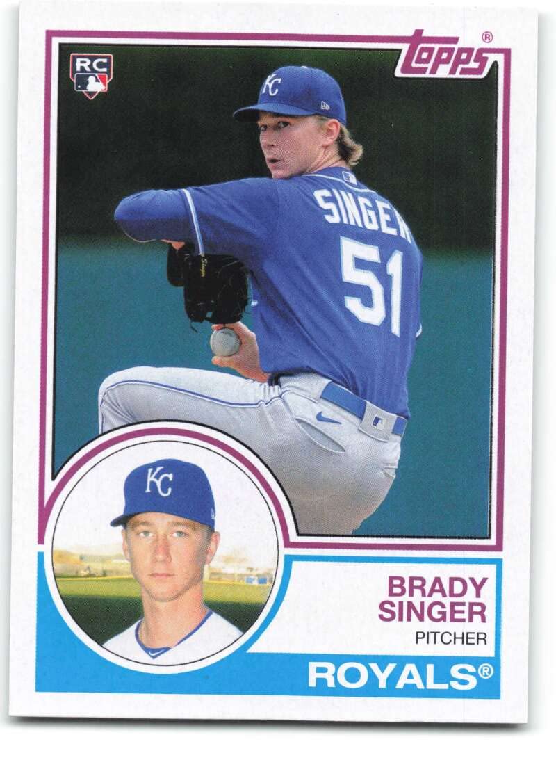 2021 Topps Archives #174 Brady Singer RC Rookie Card Kansas City Royals Official MLB Baseball Trading Card in Raw (NM or Better) Condition