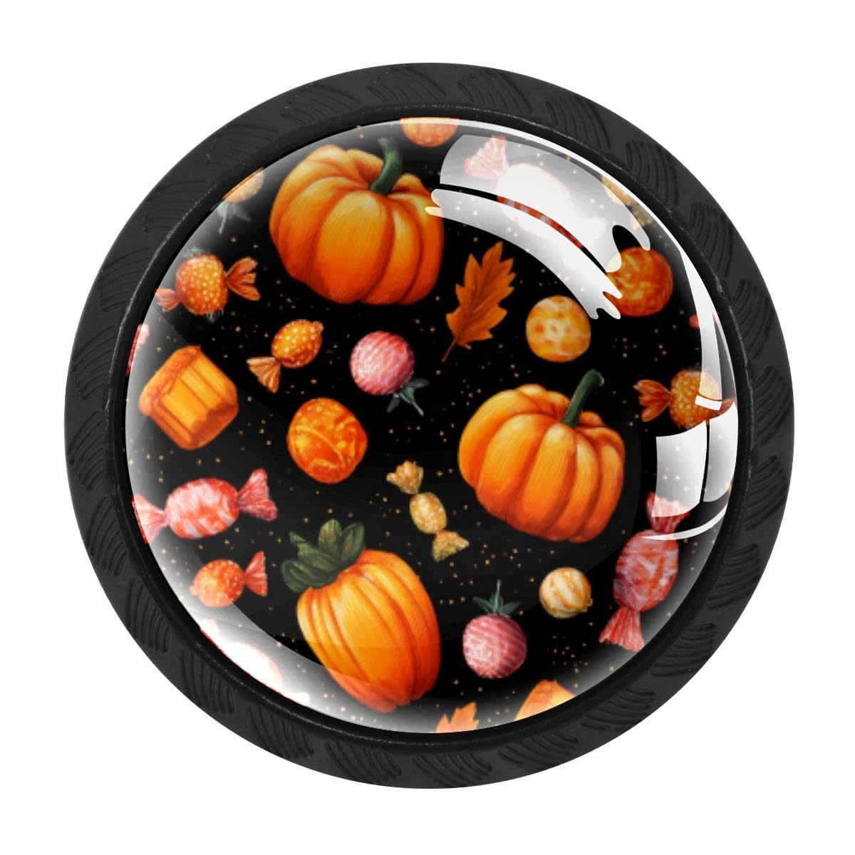 4 PCS Kitchen Cabinet Knobs, Pumpkins Candy Drawer Knobs Dresser Handles