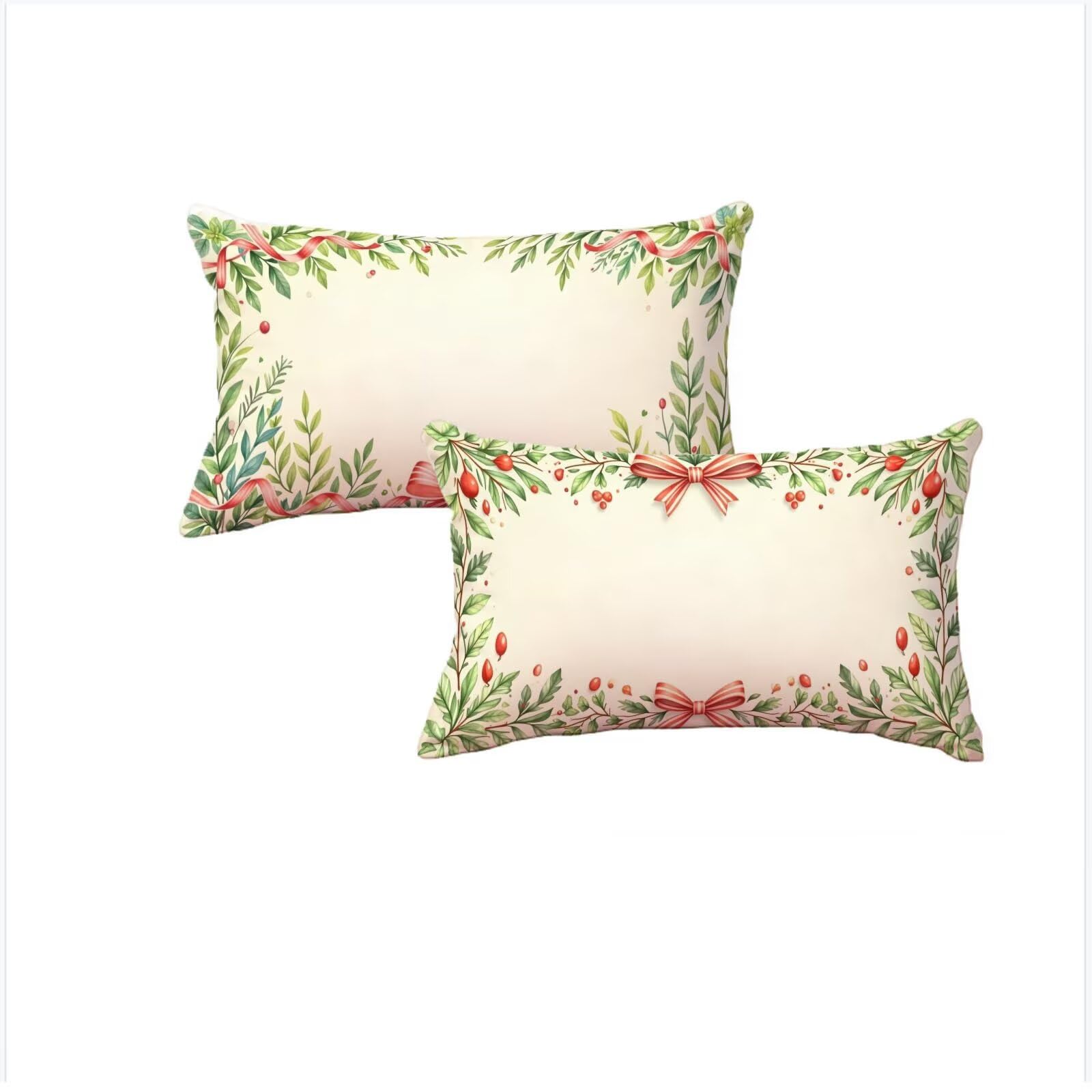 Housse coussin 50x70cm vert lot de 2 taies oreiller imperméables salon