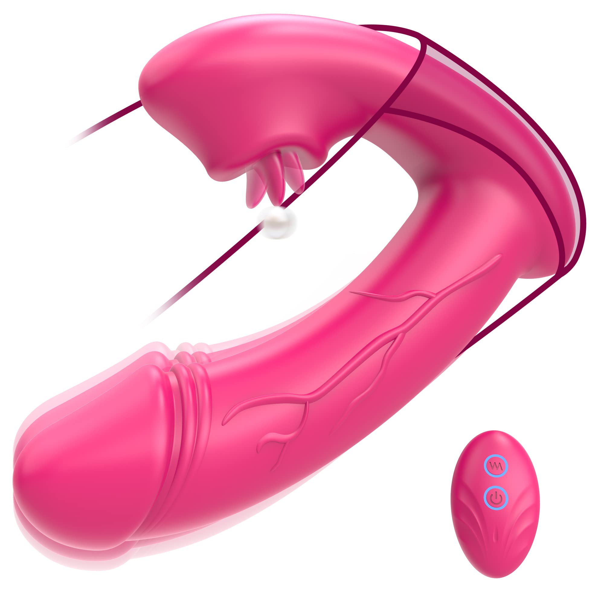 Wearable Remote Control Vibrator Rose - Vibrating Underwear Panty Vibrator Clitoral Stimulator G spot Vibrator Clitoral Licking Small