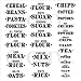 Produktbild Wall Sayings Vinyl Lettering Kitchen Food Titel Etiketten Aufkleber selbstklebend Mehl Zucker Reis Hafer Tee Kaffee Muttern Cookies Backen Aufkleber (Basics)