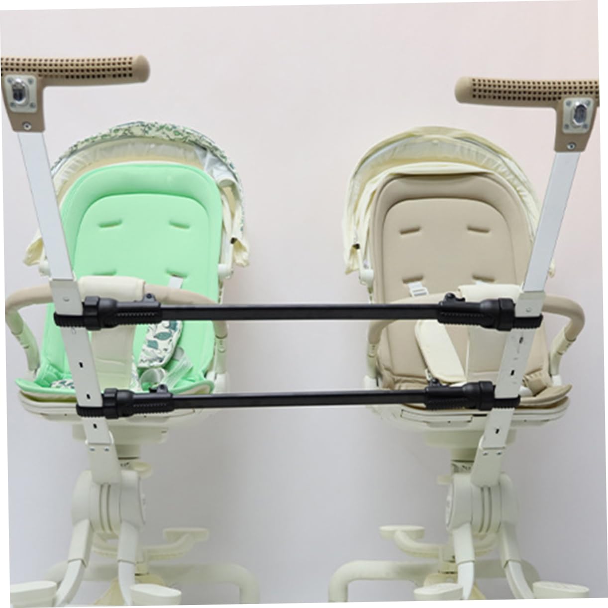 Twin-Friendly Stroller Connectors 2pcs Baby Stroller Seat Connector Easy to Use Foldable for Twins Outings