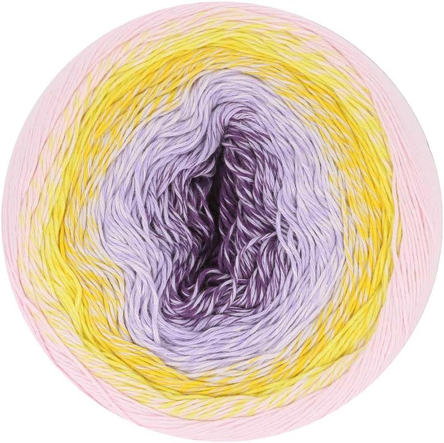 Scheepjes Cotton Whirl Gradient Cotton Yarn, 1 Cake 1000 m (Approx. 1094 yd) 224 g (7.9 oz) - 716 Purple Passion