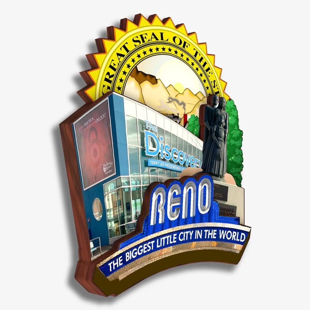 Bangor Maine Wooden Fridge Magnet - Handmade 3D Travel Souvenir With Landscape Art