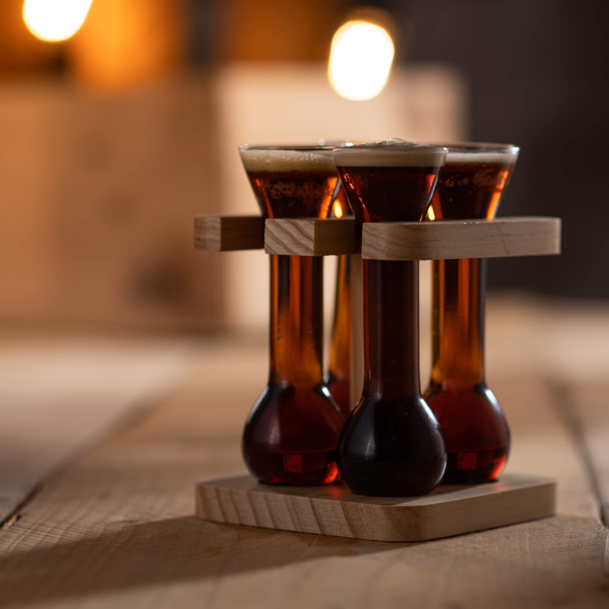 bar@drinkstuff Mini Yards of Ale with Stand | 50ml Shot Glasses, Novelty Shot Glasses