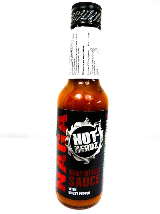 HOT HEADZ Naga Deadly Hot Chilli Sauce, 148 ML