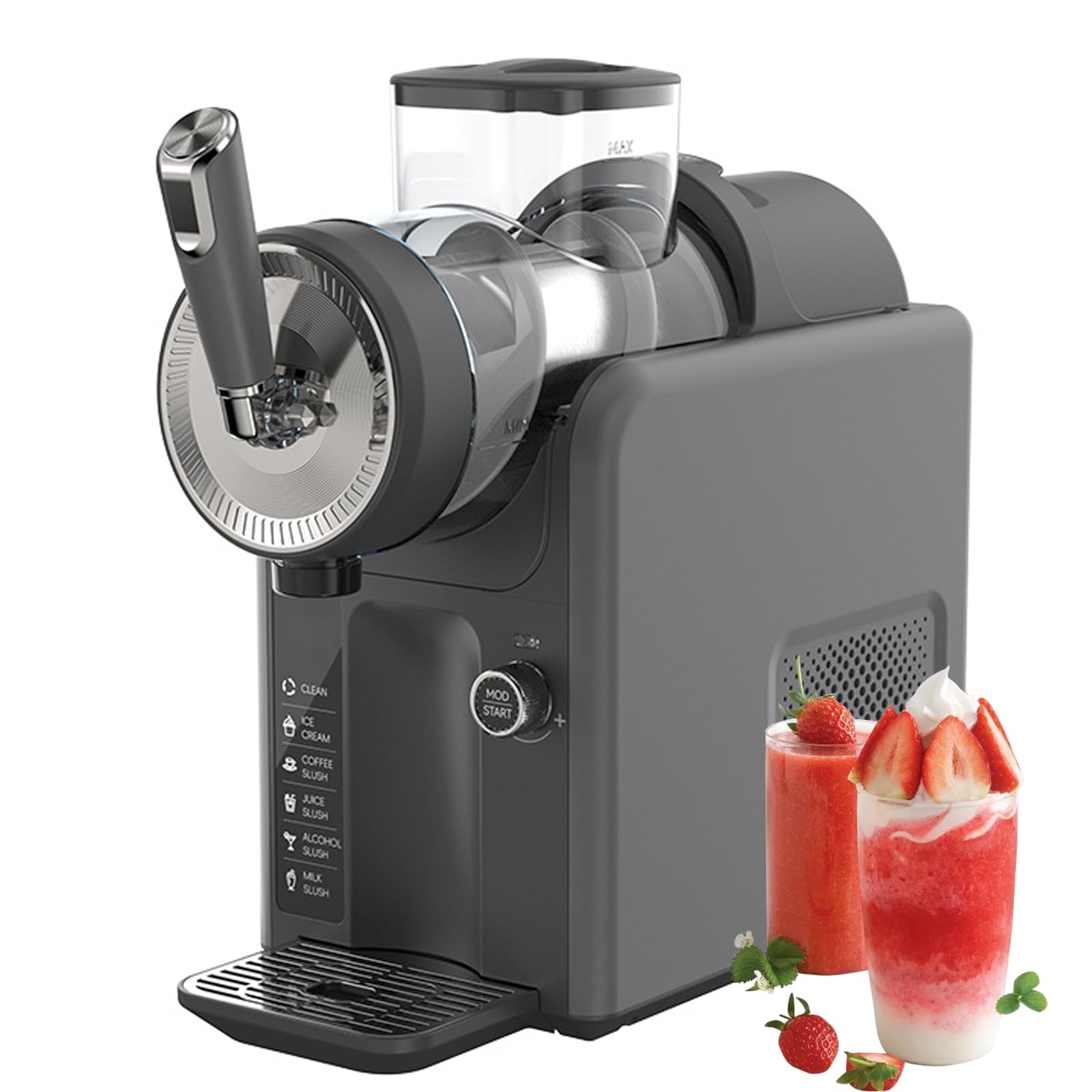 1.8L Slushie Machine, 150w Drink Maker for Home, 5-in-1 Frozen Drink Machine, No Ice Required, Self-Cleaning, 5 Preset Programs, for Slush,Cocktail,Frappé,Milkshake,Wine