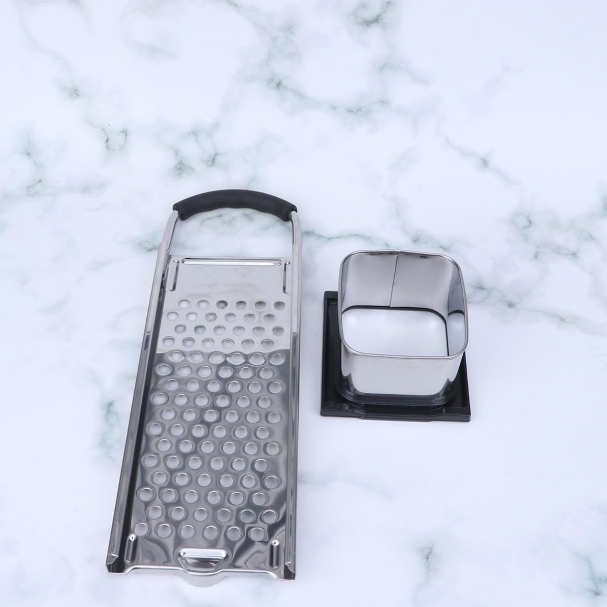Garneck Stainless Steel Potato Scraper and Cheese Grater with Heat Resistant Handle and Detachable Design for Kitchen and Home Use