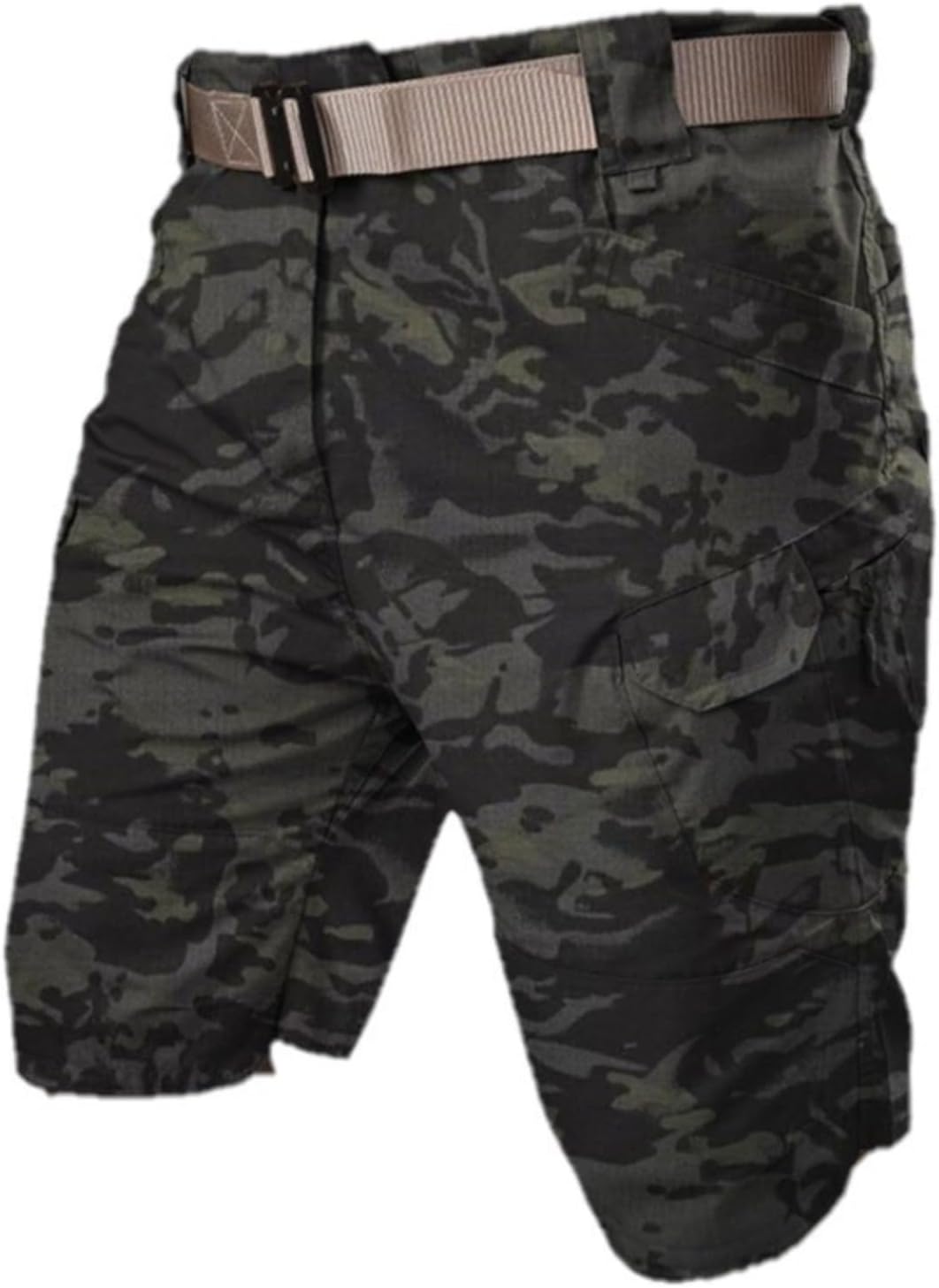 Men’s Sweat Wicking Shorts Casual Cargo Shorts with Belt Loops