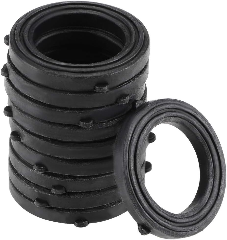 sourcing map Nitrile Rubber Flat Washers 25mm O.D. 16mm I.D. 3.5mm Thick with 3 Outer Tabs for Faucet Pipe Water Hose Pack of 10