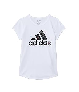 adidas Girls' Short Sleeve Cotton Essential T-Shirt Top