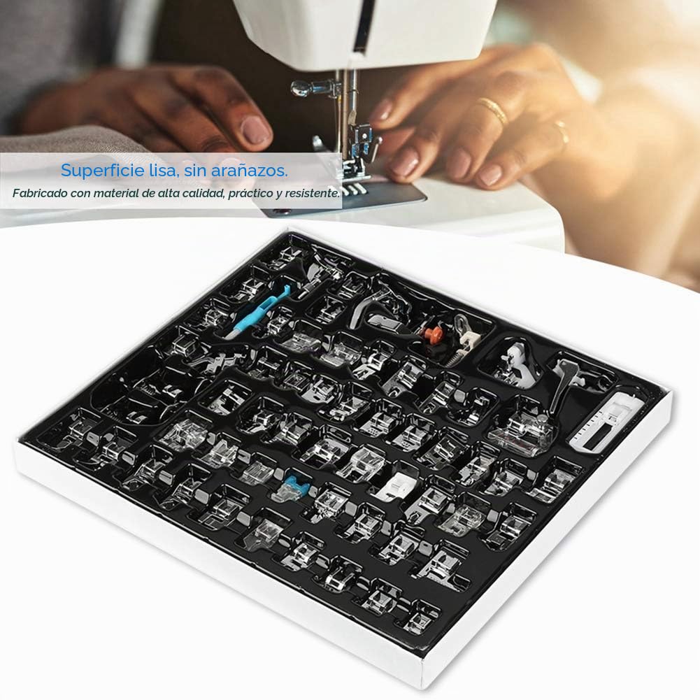 Juego de 62 Piezas de prensado para máquina de Coser Multifuncional para el hogar, para máquinas de Coser, para Babylock, Singer, Elna