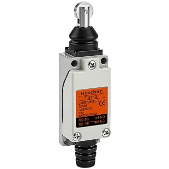 Heschen Limit Switch TZ-8112 Z-8112, Parallel Roller Plunger Enclosed, NO + NC Momentary Type, DPDT 5A 250VAC, IP65 Waterproof for CNC Mill Laser Plasma
